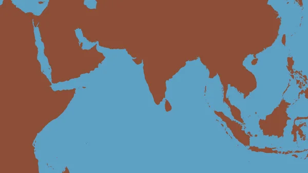 Musterkarte Des Gebiets Die Indische Tektonische Platte Rendering — Stockfoto