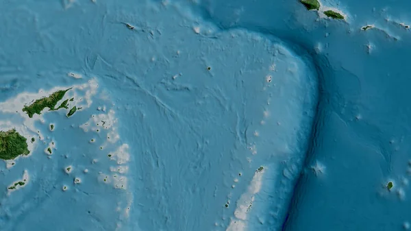 Satelitní Mapa Oblasti Kolem Niuafoou Tektonické Desky Vykreslování — Stock fotografie