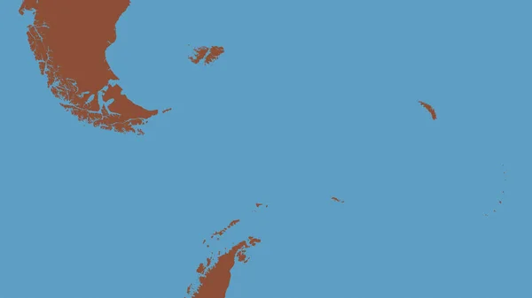 Mapa Terenu Wokół Płyty Tektonicznej Scotia Renderowanie — Zdjęcie stockowe