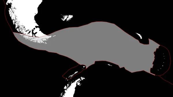 Форма Тектонічної Плити Скотія Кордонами Оточуючих Плит Тлі Білої Маски — стокове фото