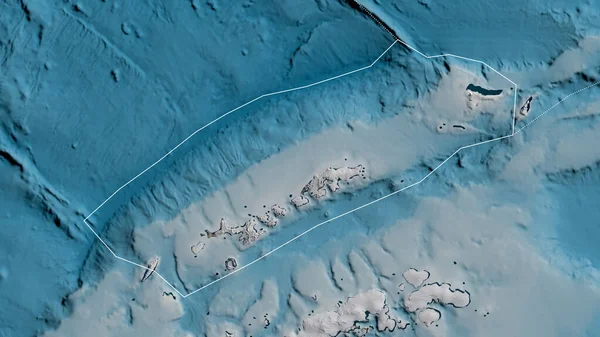 Umrisse Der Shetlandtektonischen Platte Mit Den Rändern Der Umgebenden Platten — Stockfoto