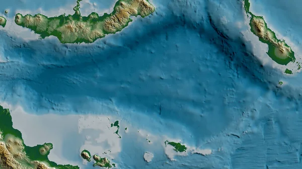 Physical Map Area Solomon Sea Tectonic Plate Rendering — Stock Photo, Image