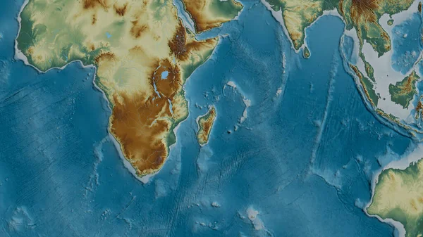 ソマリアのプレートの周囲の地域の救済地図 3Dレンダリング — ストック写真