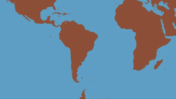 Güney Amerika Tektonik Plakasının Çevresindeki Bölgenin Şablon Haritası Görüntüleme — Stok fotoğraf