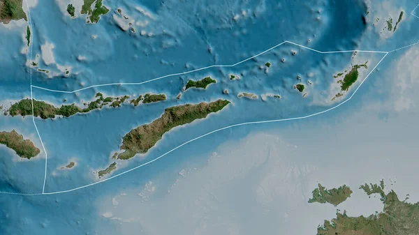 Schéma Plaque Tectonique Timor Avec Les Bordures Des Plaques Environnantes — Photo