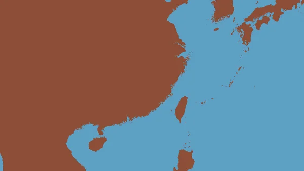 Mapa Patrón Del Área Alrededor Placa Tectónica Yangtze Renderizado — Foto de Stock