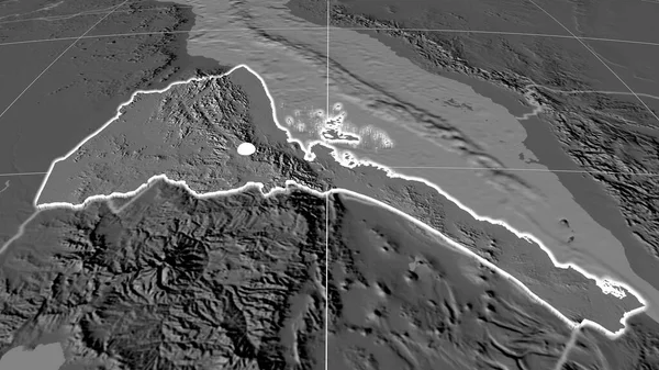 Eritre Bileklik Ortografik Haritasına Eklenmiş Sermaye Idari Sınırlar Memnuniyet — Stok fotoğraf