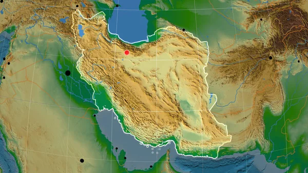 Ιράν Περιγράφεται Στο Φυσικό Ορθογραφικό Χάρτη Κεφάλαιο Διοικητικά Σύνορα Και — Φωτογραφία Αρχείου