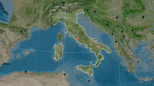 이탈리아는 정서법 지도에 설명했다 경계선 — 스톡 사진