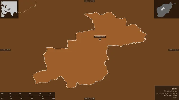 Ghor Provinsen Afghanistan Mönstrade Fasta Ämnen Med Sjöar Och Floder — Stockfoto