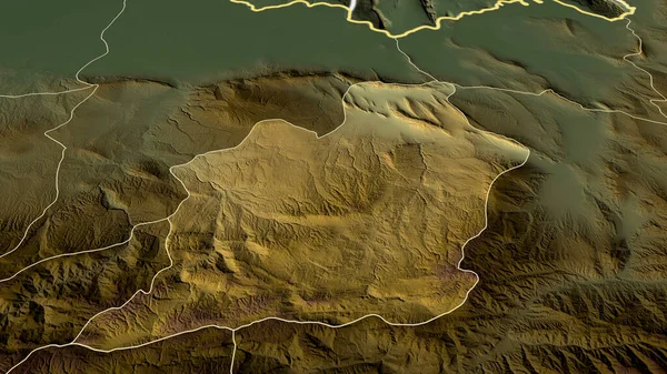 Саманган Провинция Афганистан Масштабировалась Выделялась Основные Физические Особенности Ландшафта Рендеринг — стоковое фото