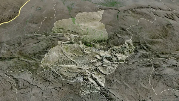 Сари Поль Провинция Афганистана Увеличенная Выделенная Спутниковые Снимки Рендеринг — стоковое фото