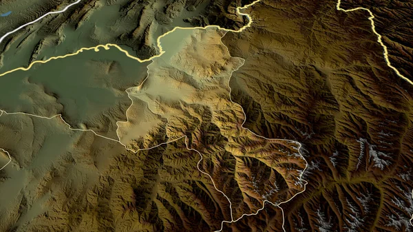 Тахар Провинция Афганистана Масштабировалась Выделялась Основные Физические Особенности Ландшафта Рендеринг — стоковое фото