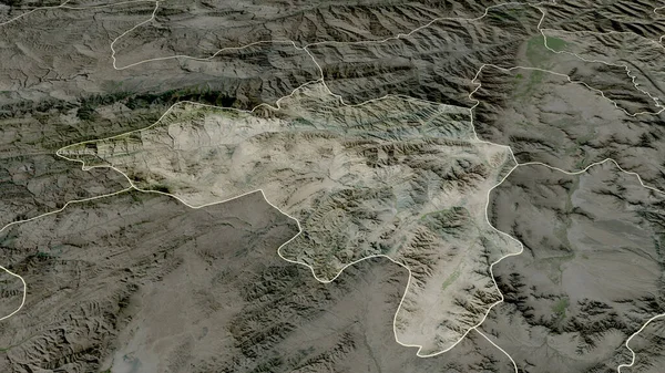 Wardak Provincie Afghánistán Přiblížila Zvýraznila Satelitní Snímky Vykreslování — Stock fotografie