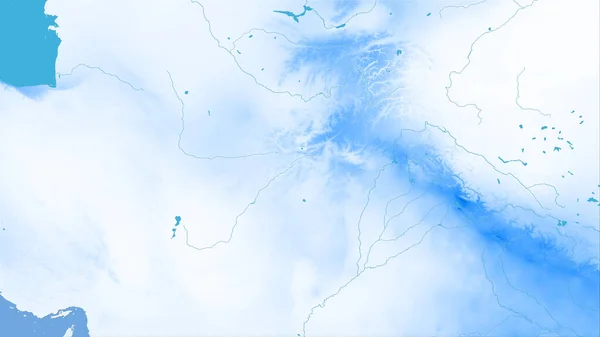 Area Afghanistan Sulla Mappa Annuale Delle Precipitazioni Nella Proiezione Stereografica — Foto Stock