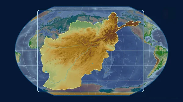 Inzoomd Met Het Oog Afghanistan Schets Met Perspectief Lijnen Tegen — Stockfoto