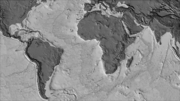 Buurten Van Afrikaanse Tektonische Plaat Hoogteplattegrond Twee Niveaus Van Der — Stockfoto
