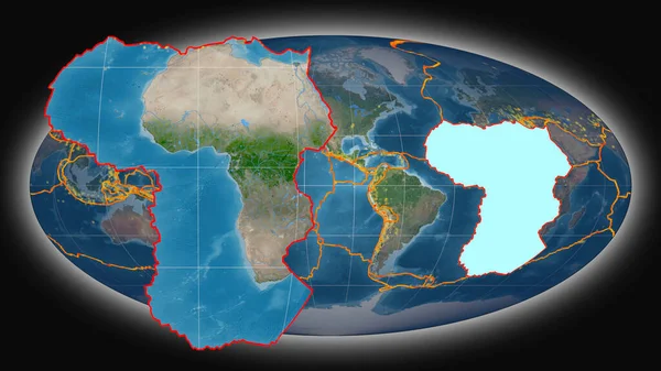 Plaque Tectonique Africaine Extrudée Présentée Contre Imagerie Satellitaire Globale Dans — Photo