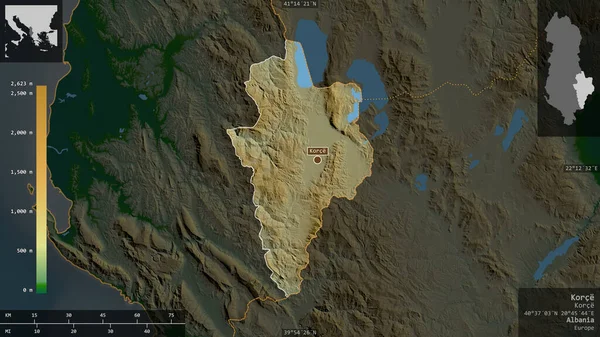 Cordoba Provincie Argentina Barevná Data Jezery Řekami Tvar Prezentovaný Venkově — Stock fotografie