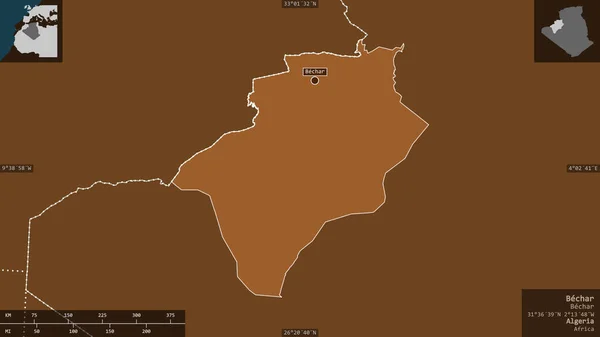 Córdoba Provincia Argentina Datos Sombreado Colores Con Lagos Ríos Forma — Foto de Stock