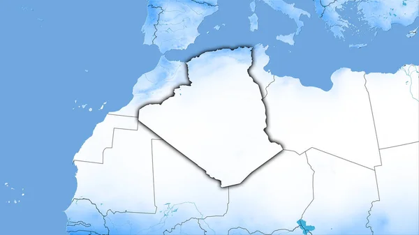 Área Argelia Mapa Anual Precipitación Proyección Estereográfica Composición Cruda Capas — Foto de Stock