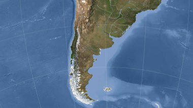 Arjantin ve mahallesi. Uzak eğimli perspektif - özet yok. uydu resimleri