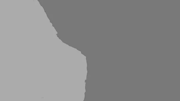 알티플라노 지역내의 육지와 Van Der Grinten Projection Oblique Transform — 스톡 사진