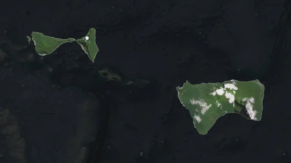 Área Destacada Samoa Americana Manua Com Ponto Capital Mapa Dessaturado — Fotografia de Stock