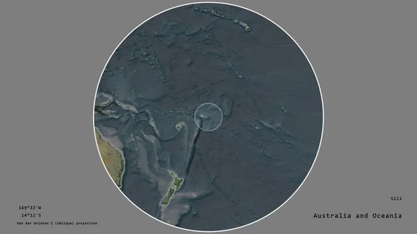 Area Samoa Americane Manua Segnata Con Cerchio Sulla Mappa Larga — Foto Stock