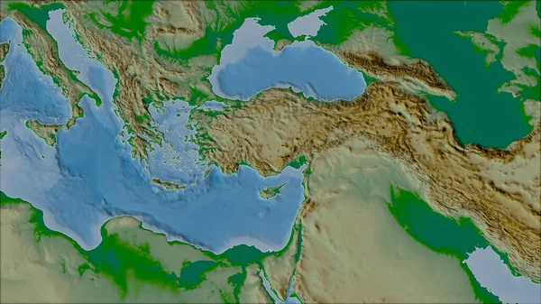 Barrios Placa Tectónica Anatolia Mapa Físico Proyección Van Der Grinten — Foto de Stock