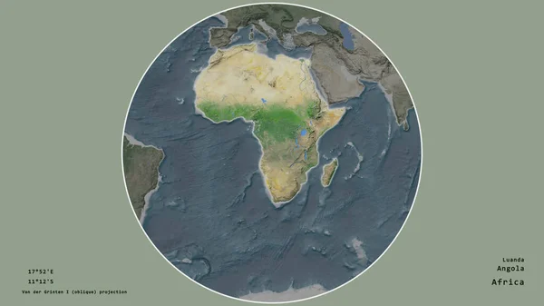 Région Angolaise Était Centrée Dans Cercle Entourant Son Continent Sur — Photo