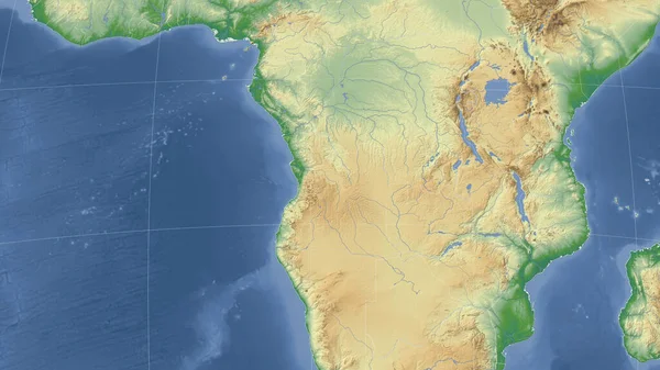 Angola Dan Lingkungannya Perspektif Miring Jauh Tidak Ada Garis Besar — Stok Foto