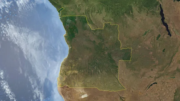 安哥拉概述 高分辨率卫星图像 — 图库照片