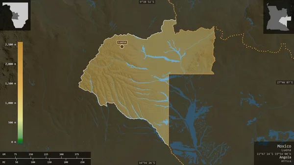 Moxico Angola Vilayeti Gölleri Nehirleri Olan Renkli Gölge Verileri Ülke — Stok fotoğraf