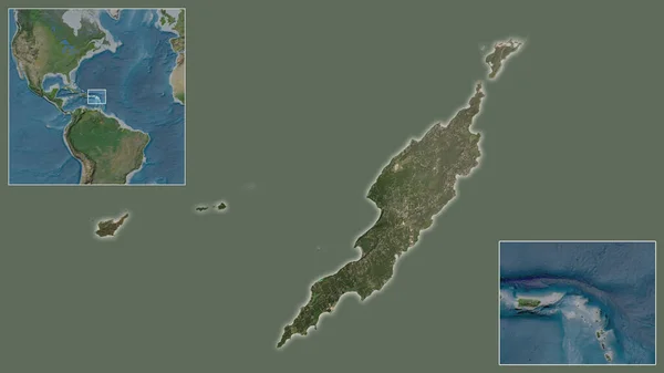 Gros Plan Sur Anguilla Son Emplacement Dans Région Centre Une — Photo