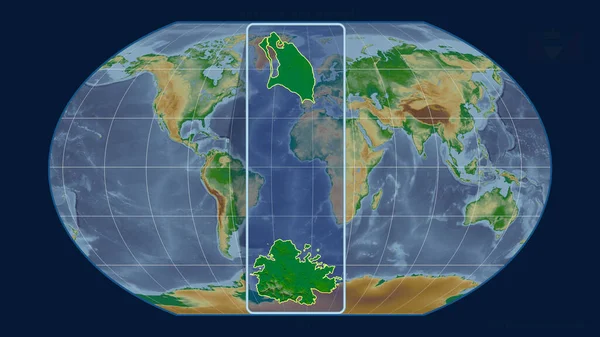 Inzoomd Met Het Oog Antigua Barbuda Schets Met Perspectief Lijnen — Stockfoto