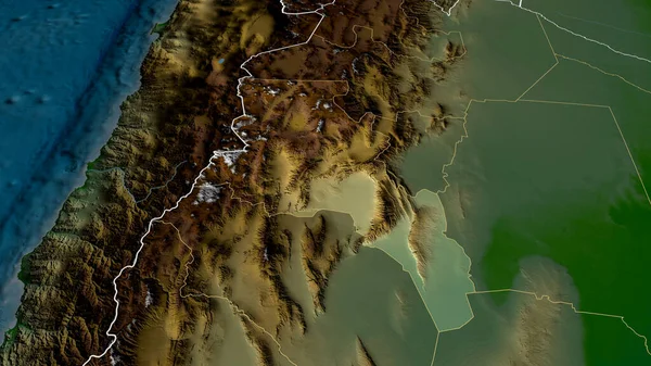 Catamarca Provinsen Argentina Zoomas Och Markeras Huvuddragen Det Fysiska Landskapet — Stockfoto