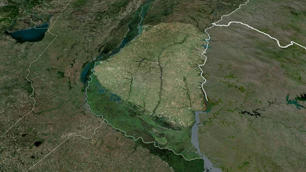 Entre Rios Provinz Von Argentinien Vergrößert Und Hervorgehoben Satellitenbilder Rendering — Stockfoto