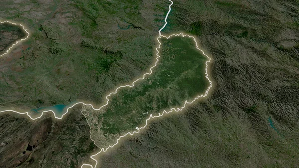 Мисьонес Провинция Аргентина Масштабируется Выделяется Спутниковые Снимки Рендеринг — стоковое фото