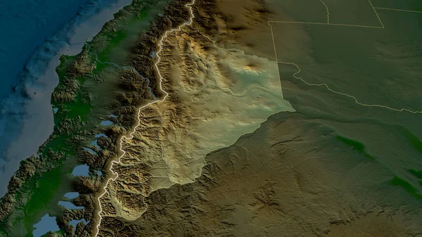 Neuquén Provincia Argentina Ampliada Destacada Características Principales Del Paisaje Físico — Foto de Stock