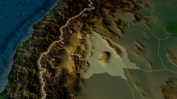 San Juan Arjantin Bölgesi Yakınlaştırıldı Plana Çıkarıldı Ana Fiziksel Manzara — Stok fotoğraf
