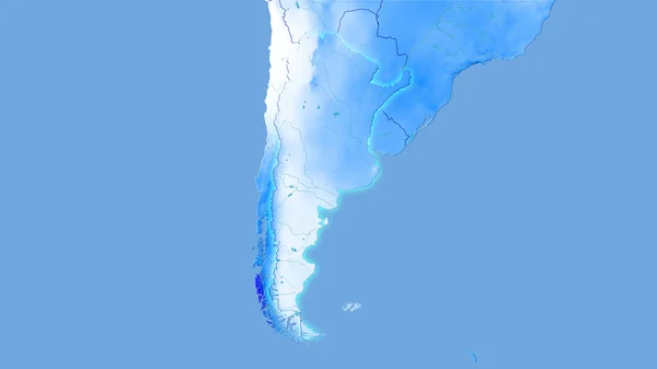 Argentina Område Den Årliga Nederbördskartan Stereografisk Projektion Sammansättning Raster Lager — Stockfoto