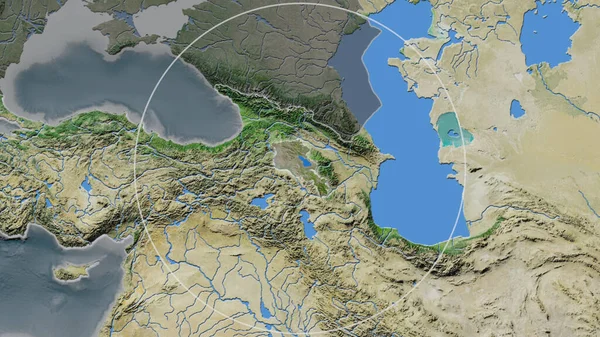 Area Allargata Dell Armenia Circondata Cerchio Sullo Sfondo Del Suo — Foto Stock