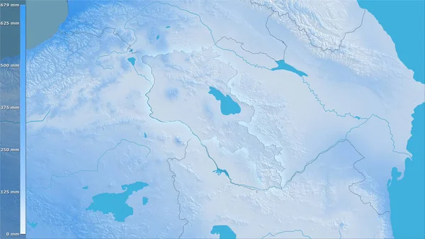 Précipitations Des Quartiers Les Froids Région Arménie Dans Projection Stéréographique — Photo