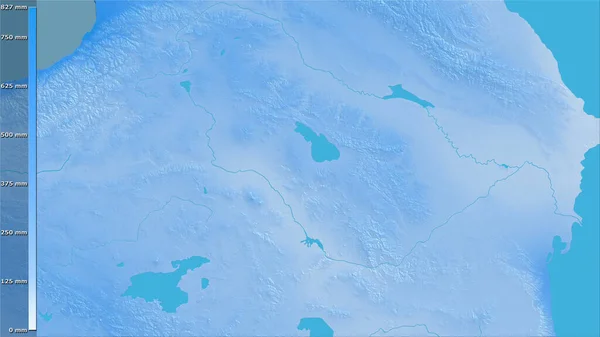 Precipitation Wettest Quarter Armenia Area Stereographic Projection Legend Raw Composition — Stock Photo, Image
