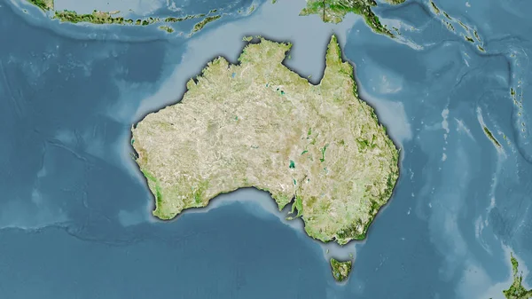Australia Área Satélite Mapa Proyección Estereográfica Composición Cruda Capas Trama — Foto de Stock