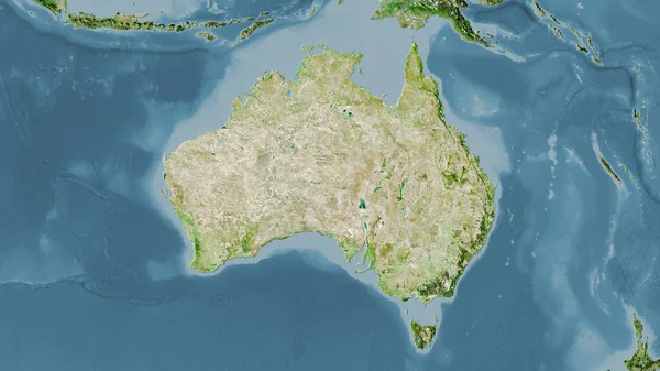 Australia Area Sul Satellite Una Mappa Nella Proiezione Stereografica Composizione — Foto Stock