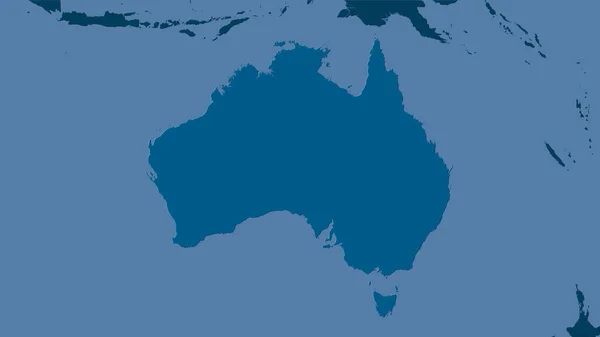 Australia Area Solid Map Stereographic Projection Raw Composition Raster Layers — Stock Photo, Image