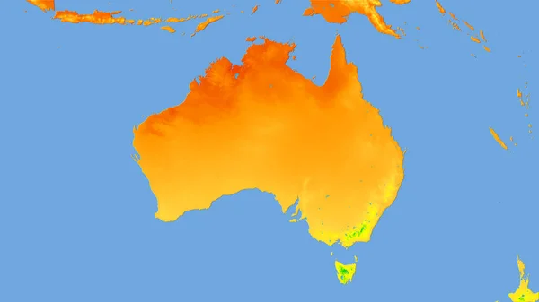 Área Australia Mapa Anual Temperatura Proyección Estereográfica Composición Cruda Las — Foto de Stock