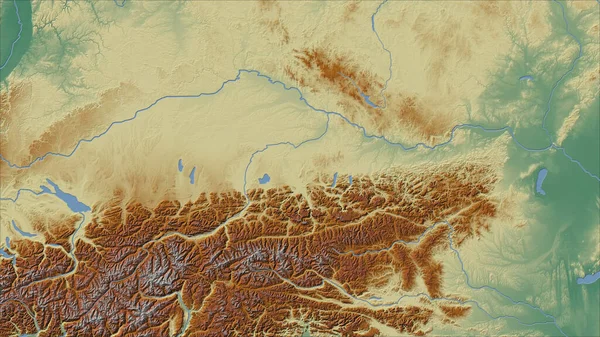 Austrię Zbliżenie Perspektywy Kraju Bez Zarysu Mapa Pomocy Topograficznej — Zdjęcie stockowe